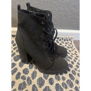 Steve Madden Laurie Platform Ankle Boots Charcoal 9.5